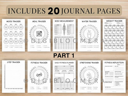 90-Day Fitness & Nutrition Journal Bundle