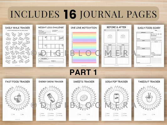 30-Day Beginner Fitness Journal Bundle