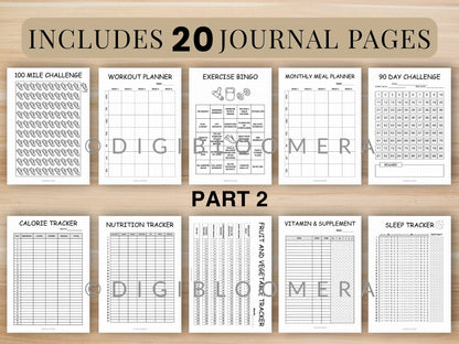 90-Day Fitness & Nutrition Journal Bundle