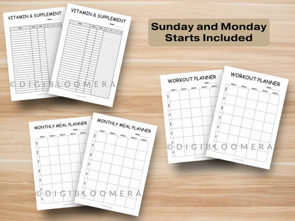90-Day Fitness & Nutrition Journal Bundle