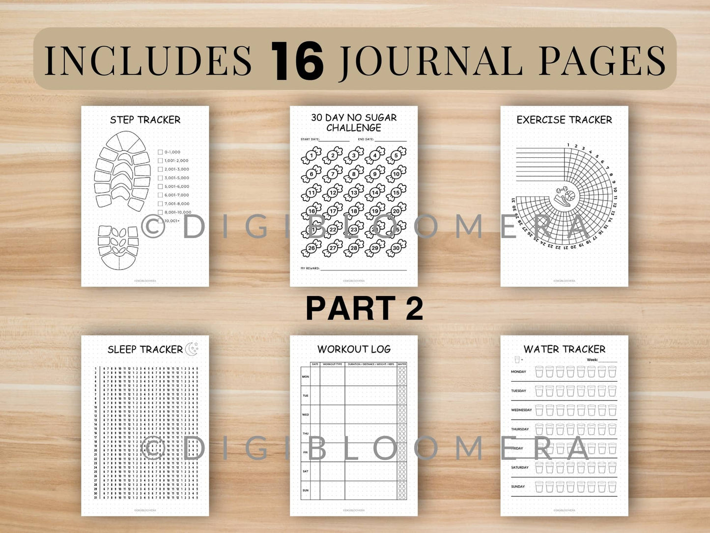 30-Day Beginner Fitness Journal Bundle