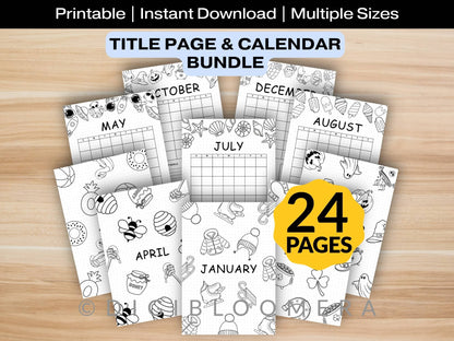Title Page & Calendar Bundle