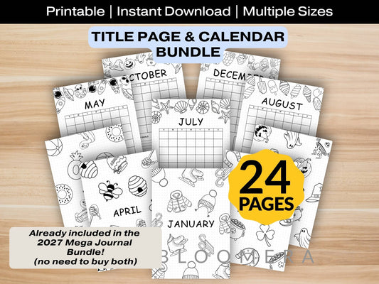Title Page & Calendar Bundle
