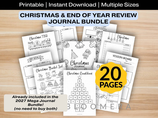Christmas & End Of Year Review Journal Bundle