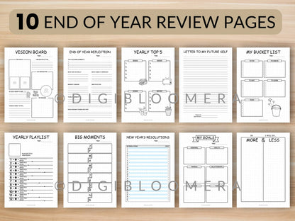 Christmas & End Of Year Review Journal Bundle