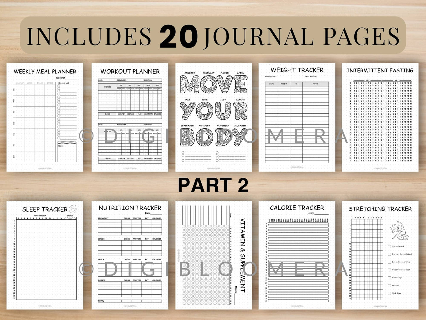 Health & Fitness Journal Bundle