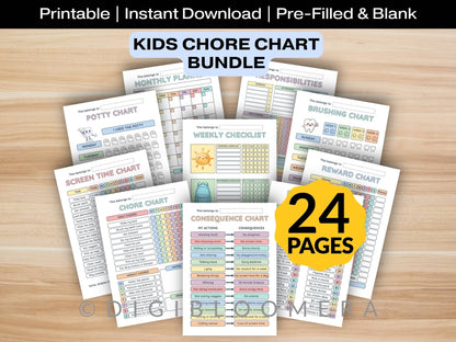 Kids Chore Chart Bundle