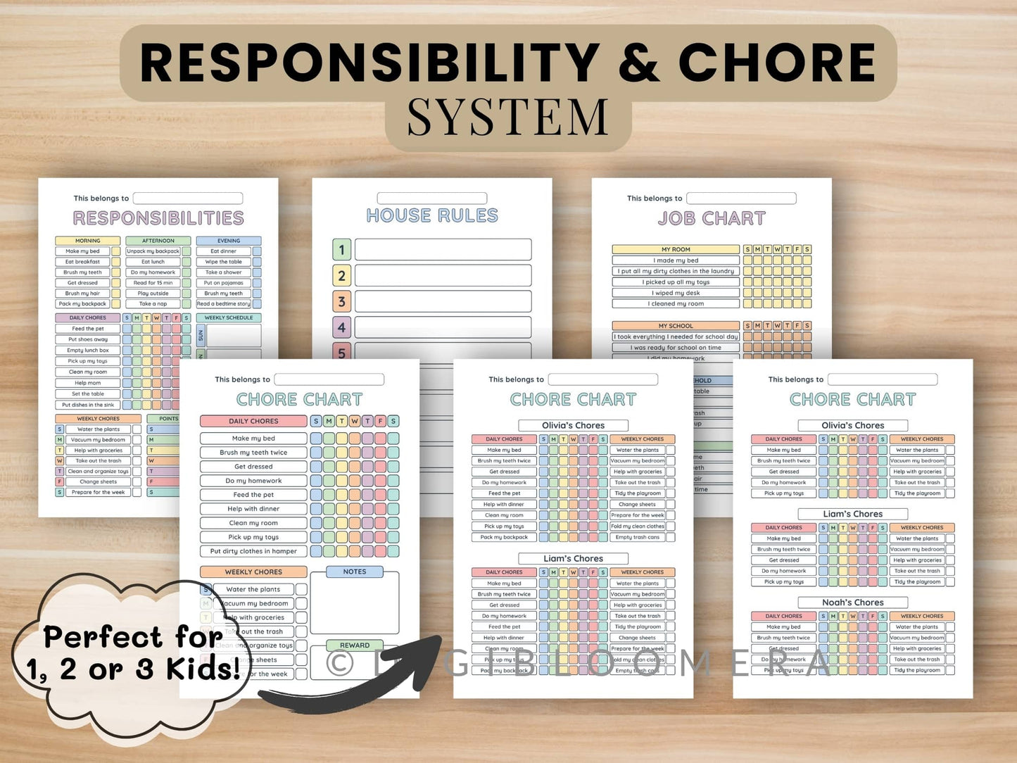 Kids Chore Chart Bundle