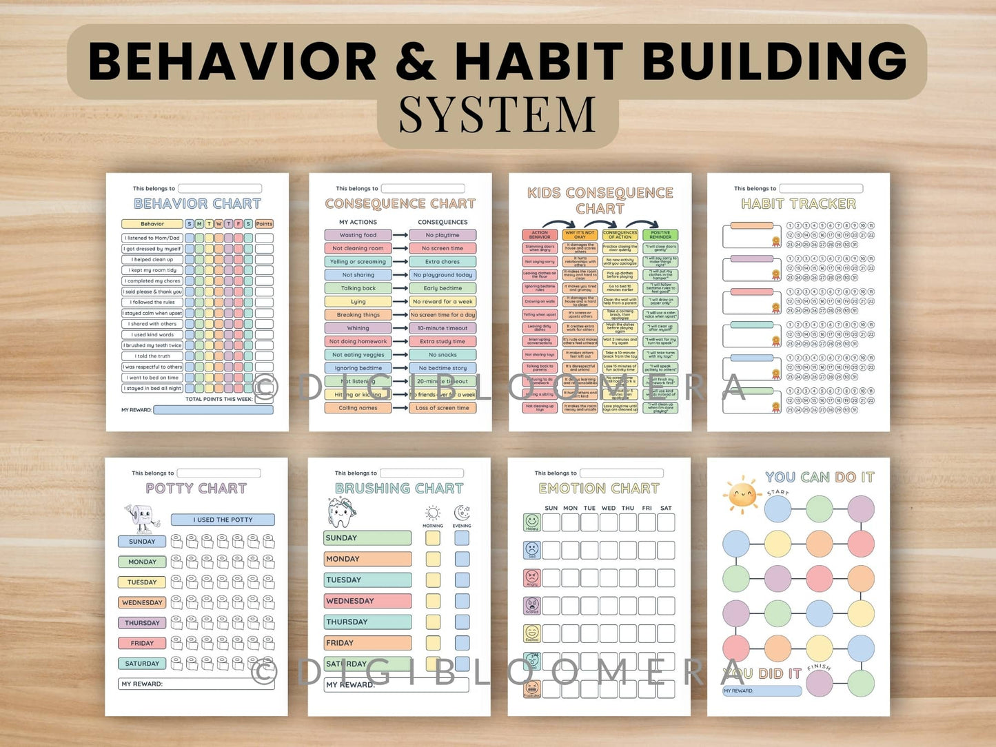 Kids Chore Chart Bundle