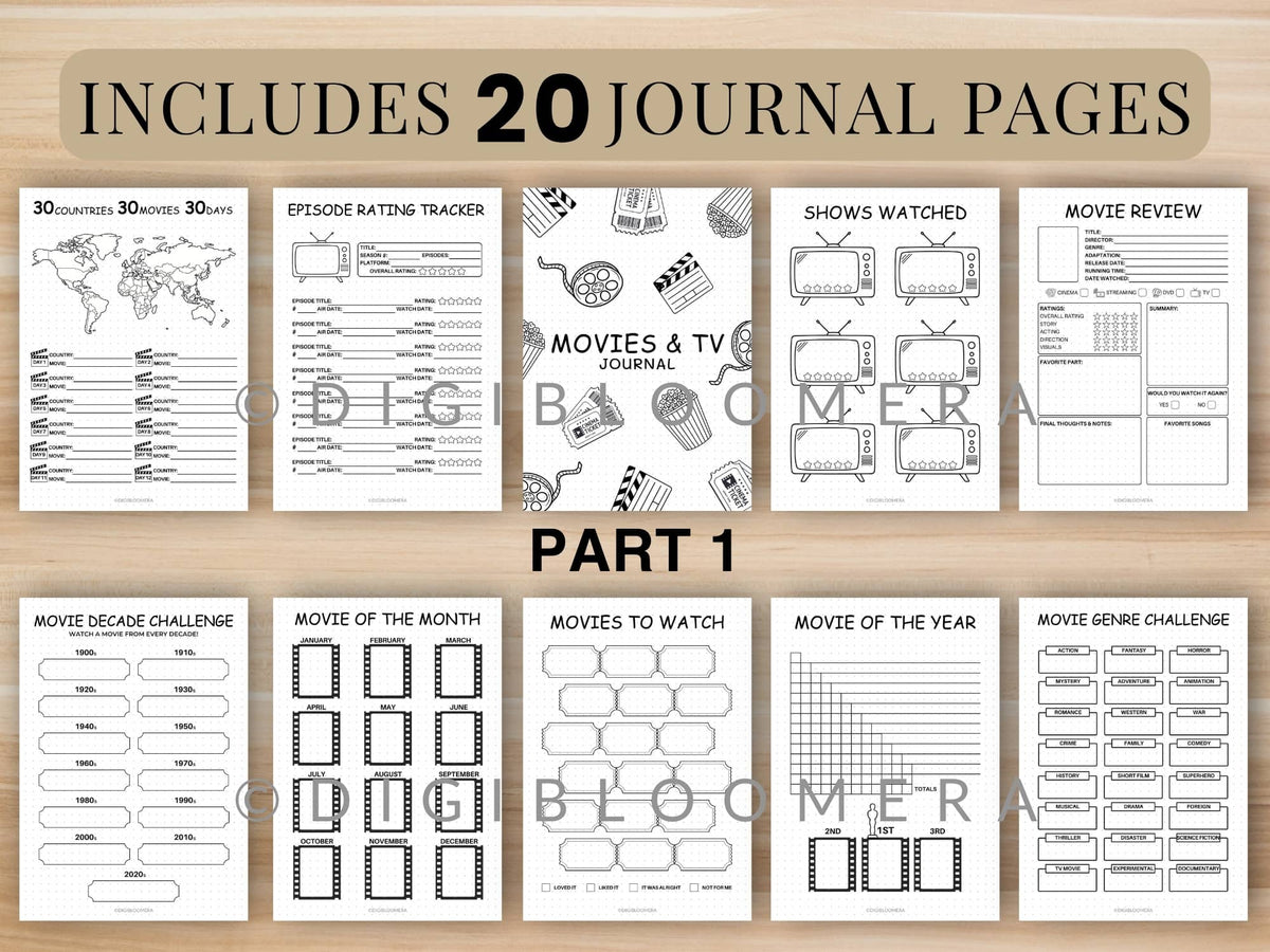 Movies & TV Journal Bundle