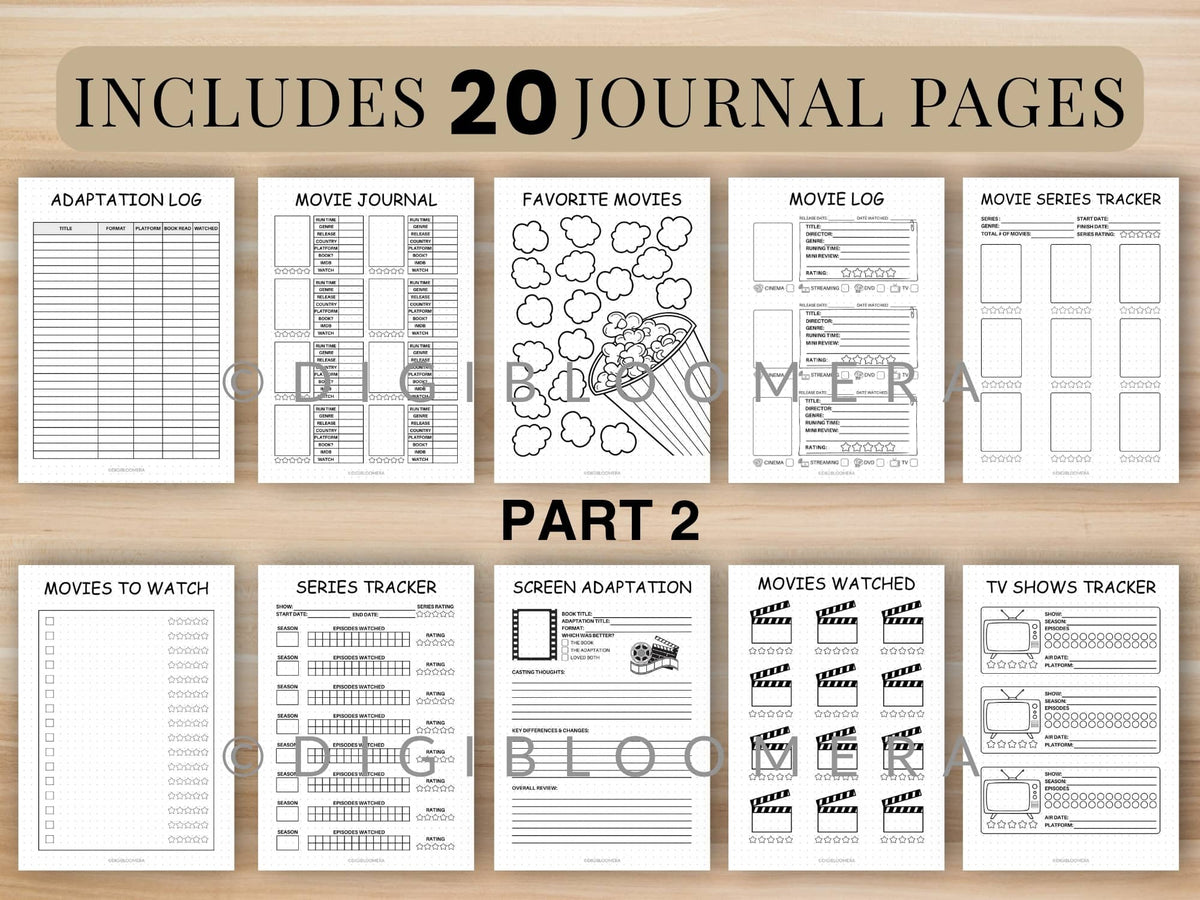 Movies & TV Journal Bundle