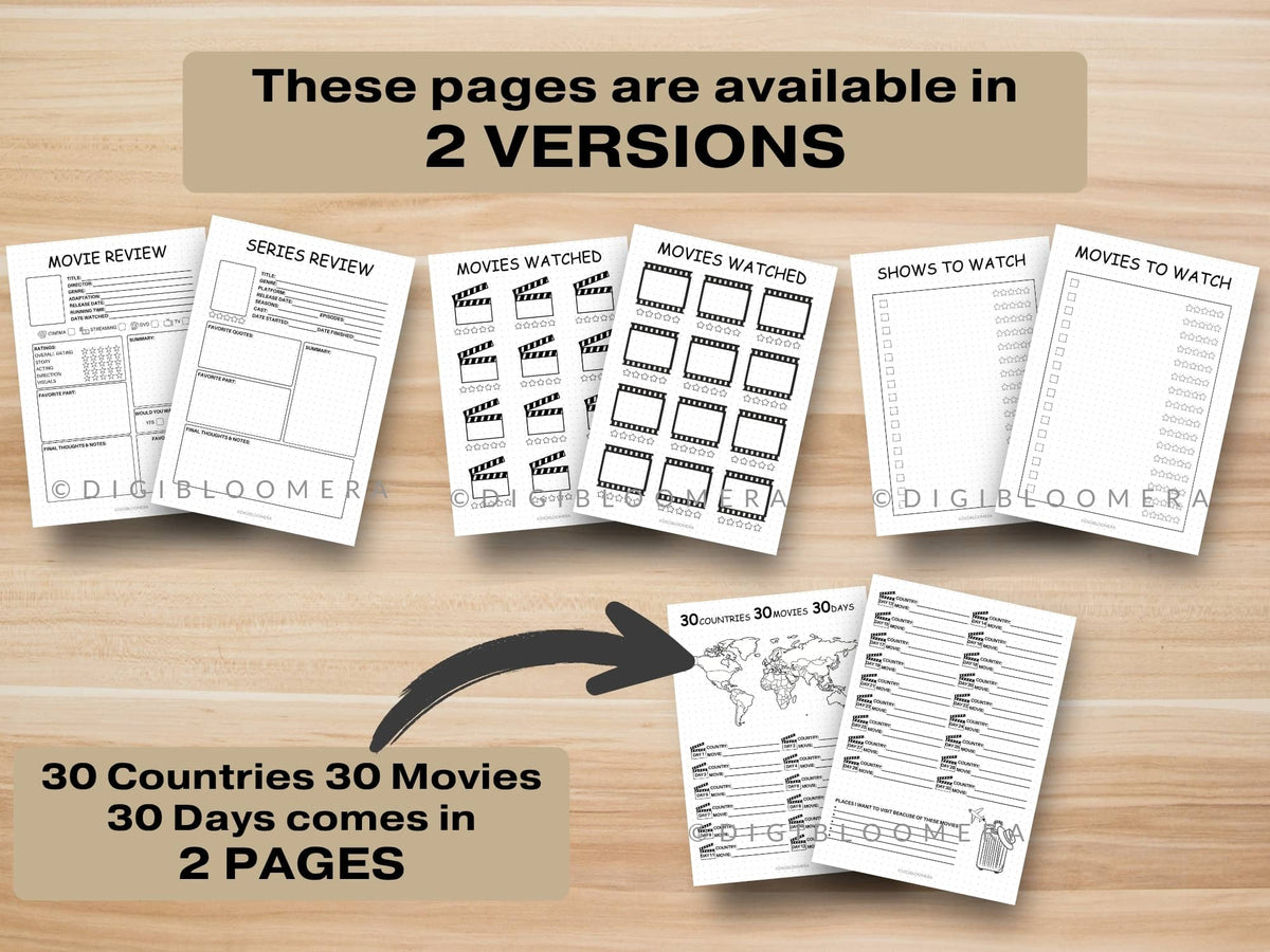 Movies & TV Journal Bundle