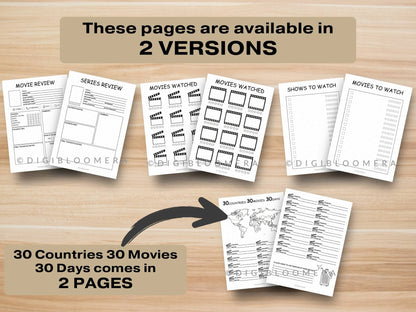 Movies & TV Journal Bundle