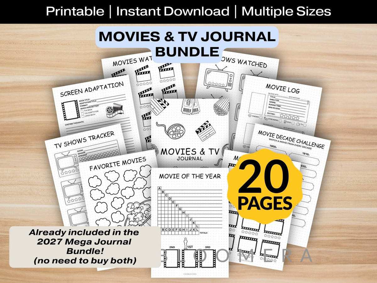 Movies & TV Journal Bundle