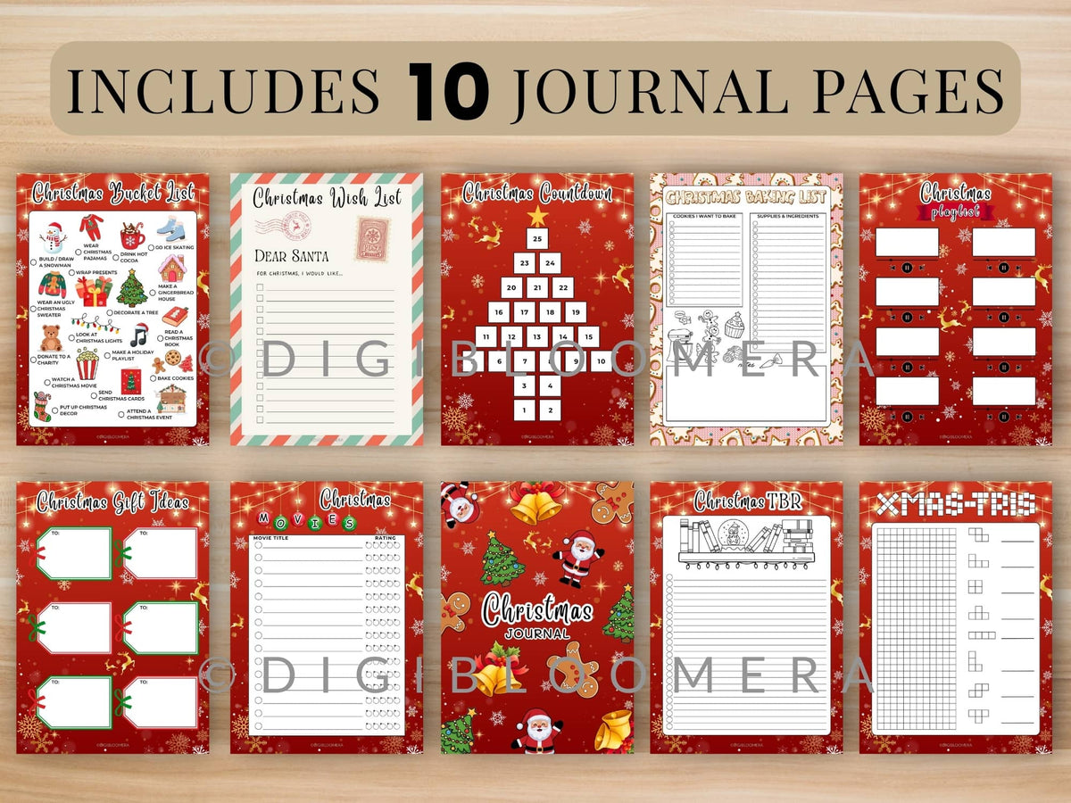 Pre-Colored Christmas Journal Bundle