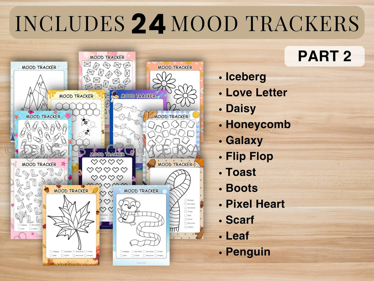 Pre-Colored Mood Tracker Bundle