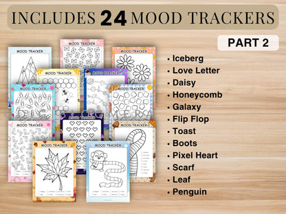 Pre-Colored Mood Tracker Bundle