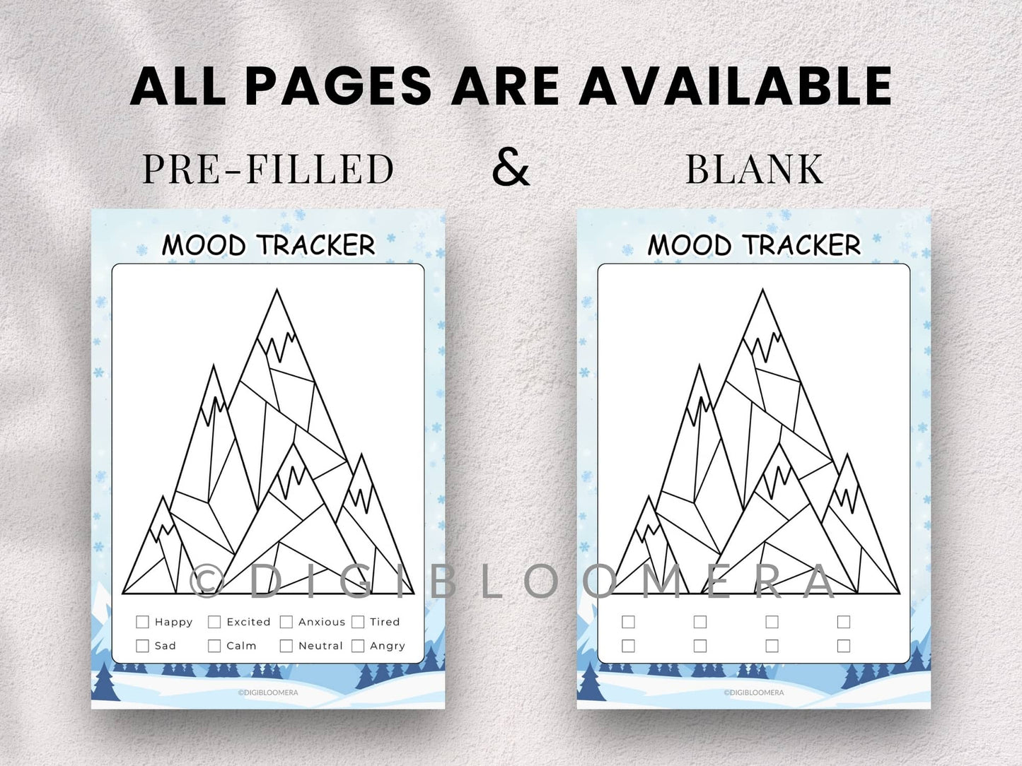Pre-Colored Mood Tracker Bundle