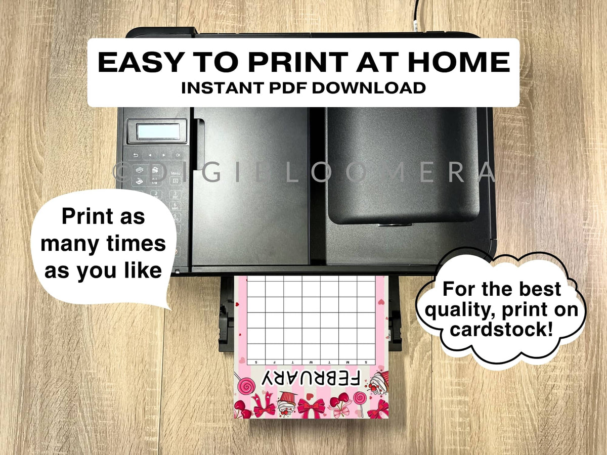 Pre-Colored Title Page & Calendar Bundle