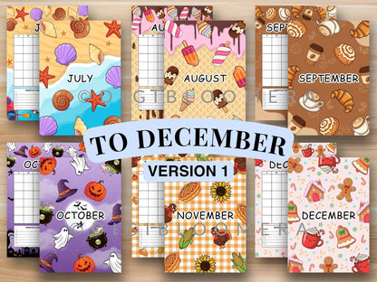 Pre-Colored Title Page & Calendar Bundle
