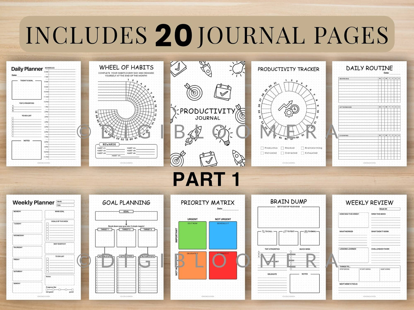 Productivity Journal Bundle