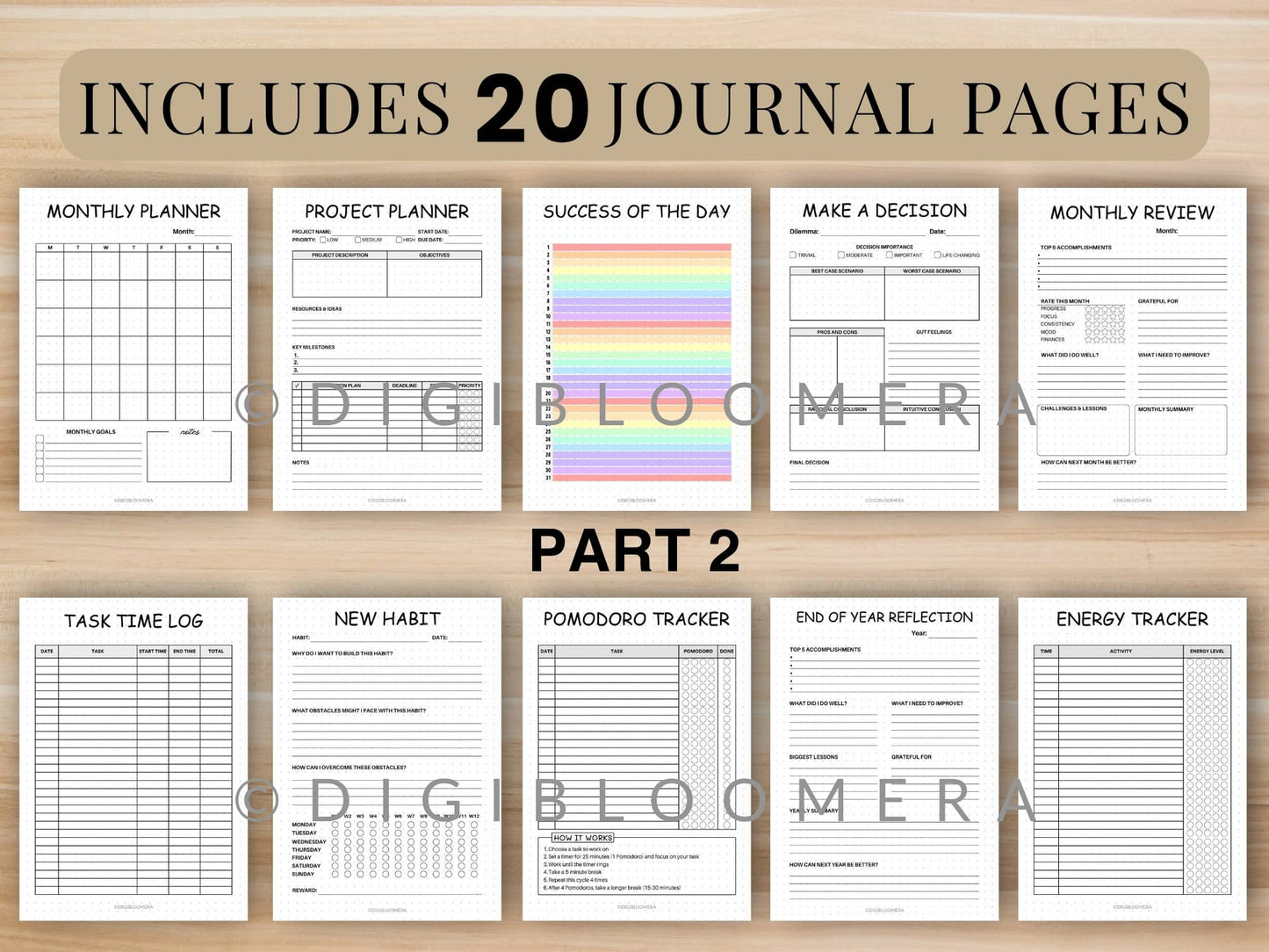 Productivity Journal Bundle