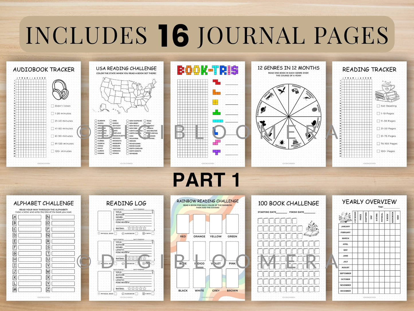 Reading Challenge Journal Bundle