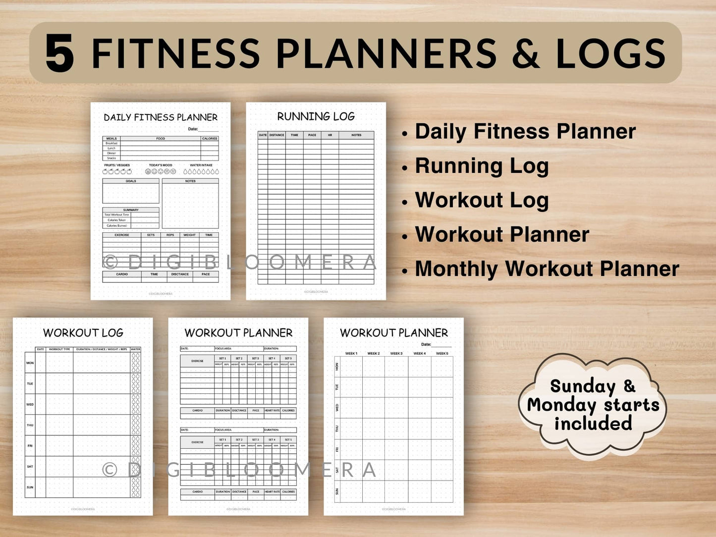Ultimate Fitness Journal Bundle